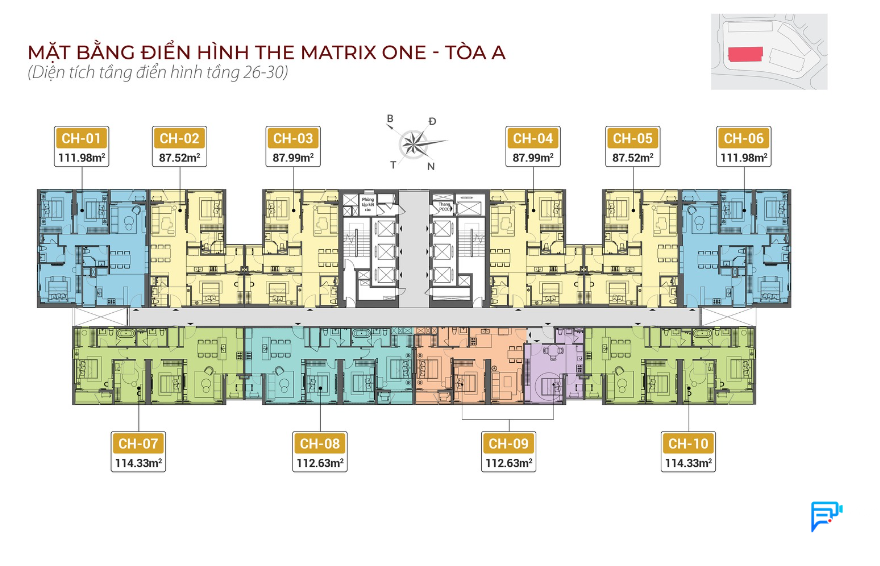 Mặt bằng the matrix one