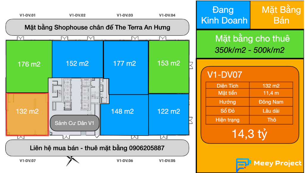 Bảng giá The Terra An Hưng