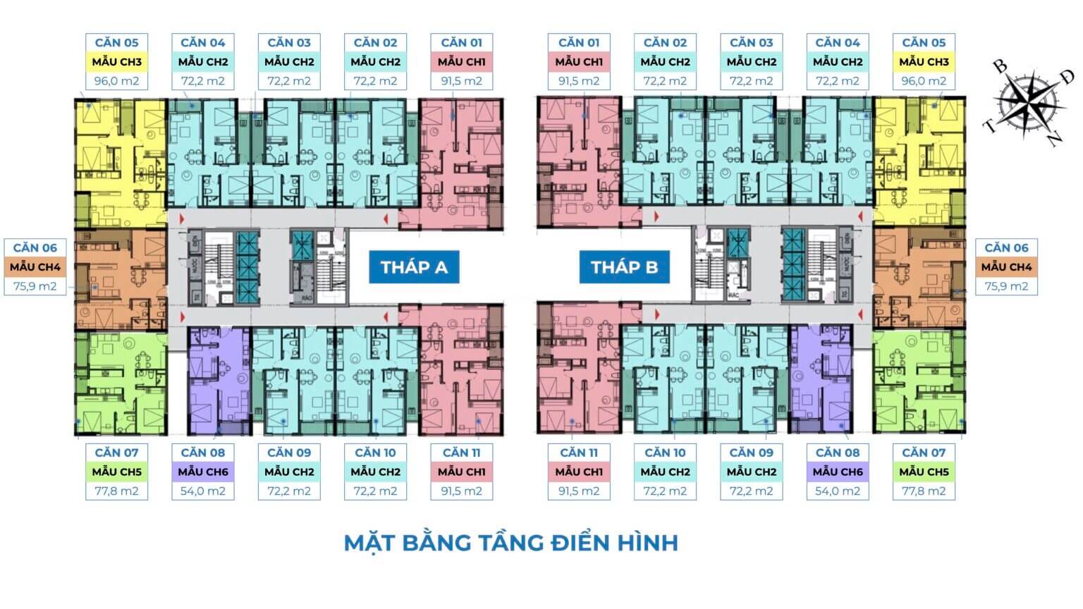 Mặt bằng dự án The Charm An Hưng