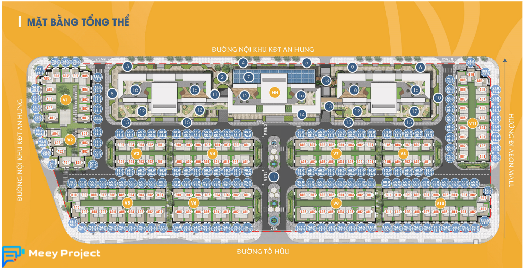Mặt bằng vị trí The Terra An Hưng