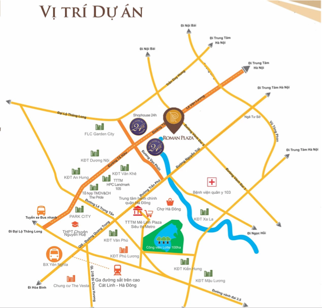 Vị trí dự án Roman Plaza