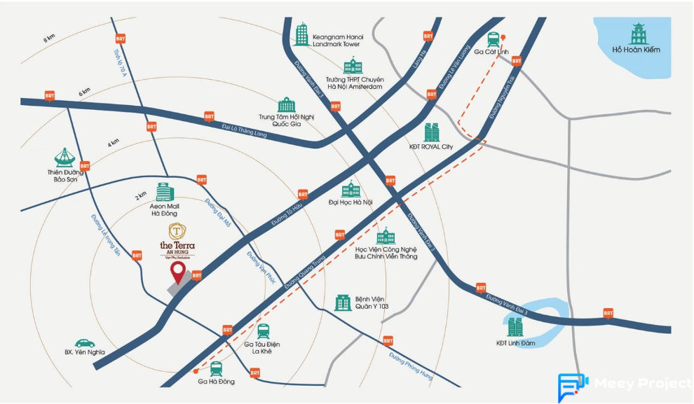 Vị trí dự án The Terra An Hưng
