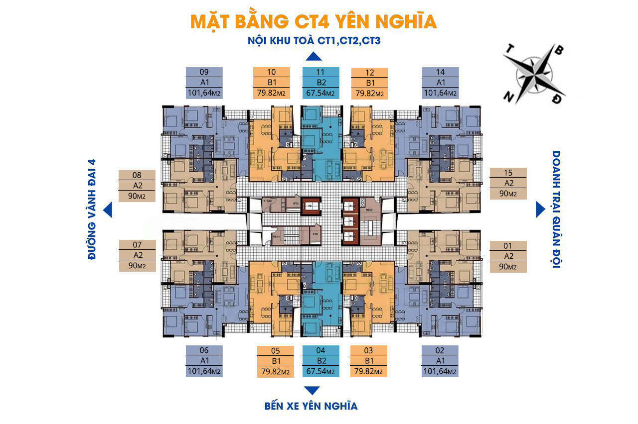 Mặt bằng Ct4 Yên Nghĩa