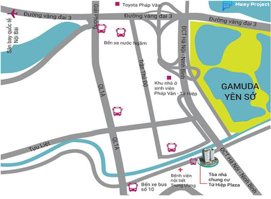 Vị trí Tứ Hiệp Plaza