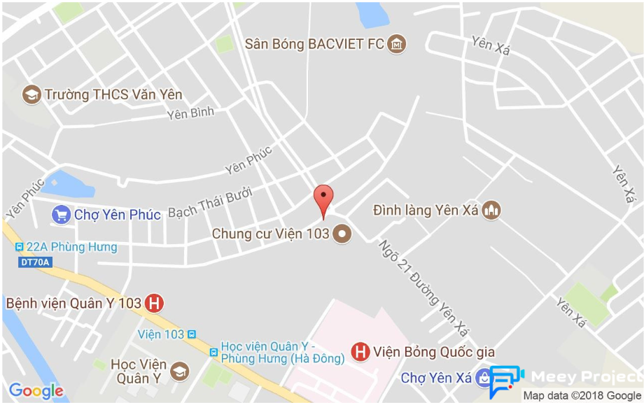 Vị trí chung cư viện 103