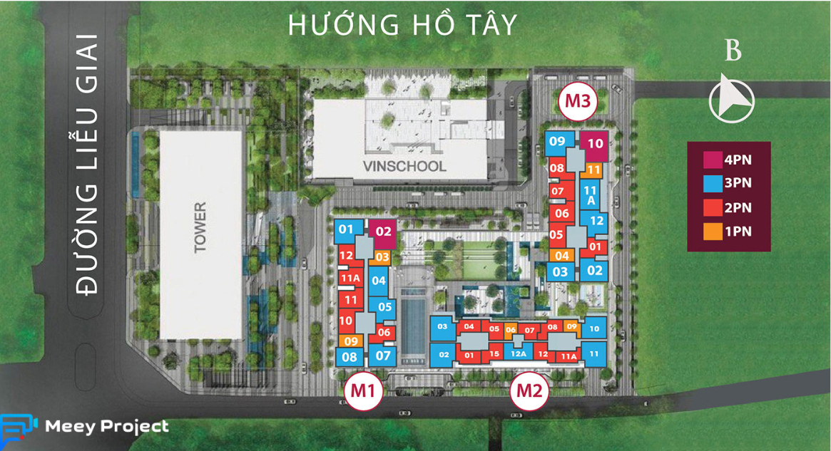 Mặt bằng dự án Vinhomes Metropolis Liễu Giai