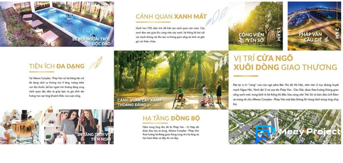 Tiện ích dự án Athena Complex Pháp Vân