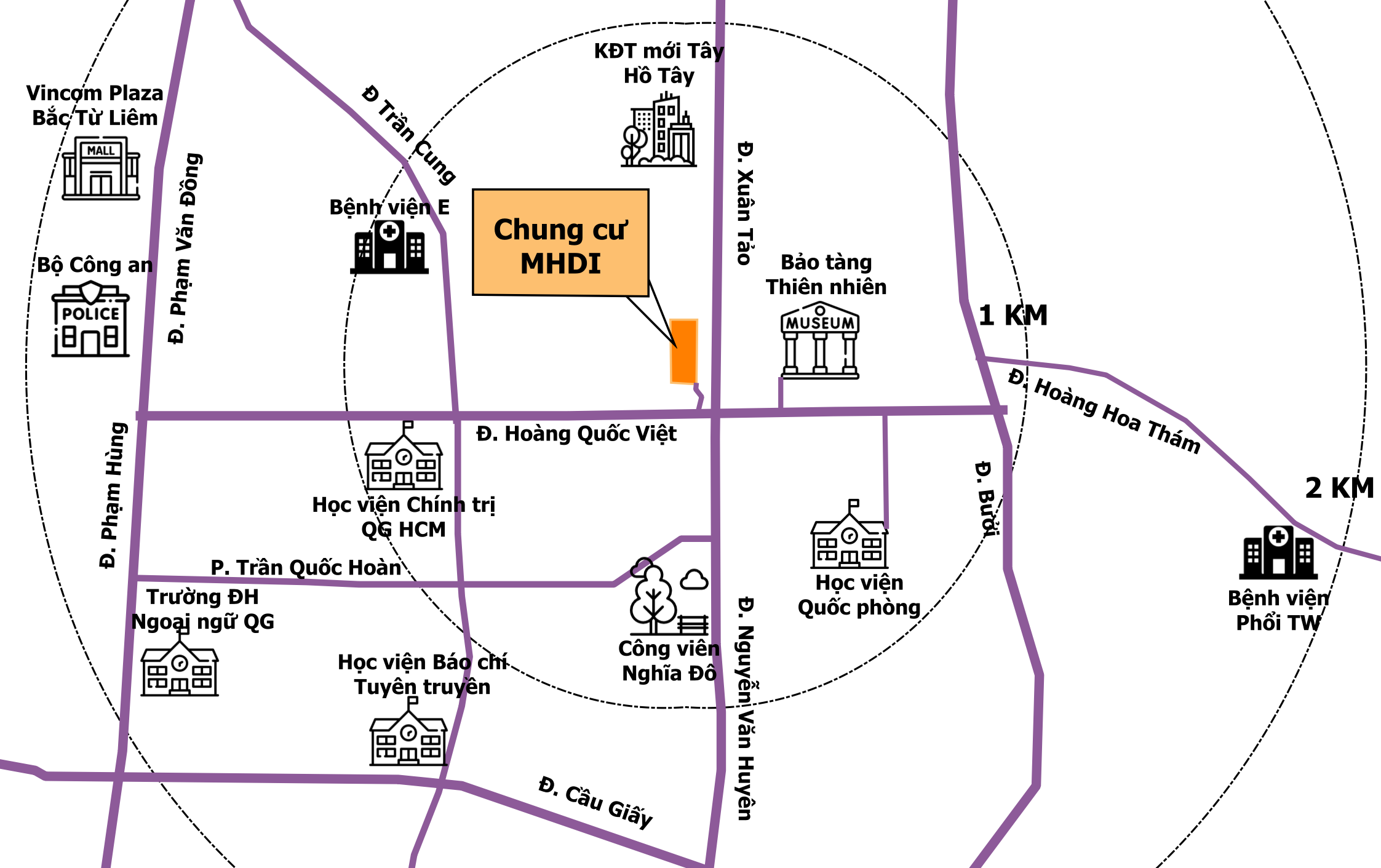 Vị trí dự án Chung cư 60 Hoàng Quốc Việt